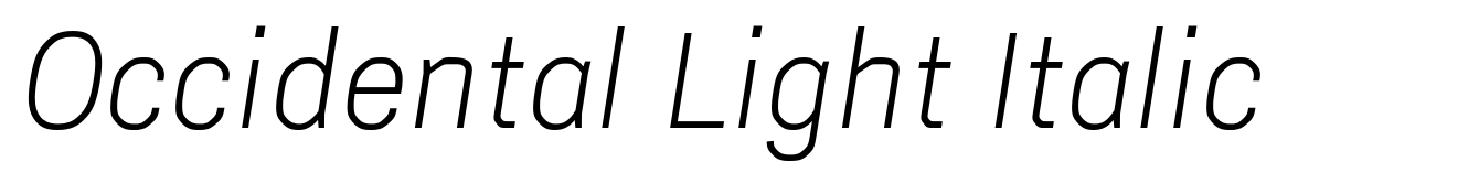 Occidental Light Italic